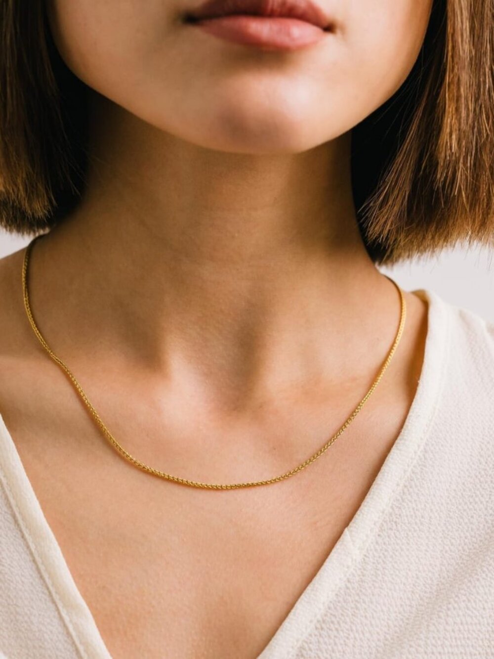 Wheat Chain Necklace - Gold